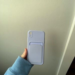 iphone xr purple card holder phone case